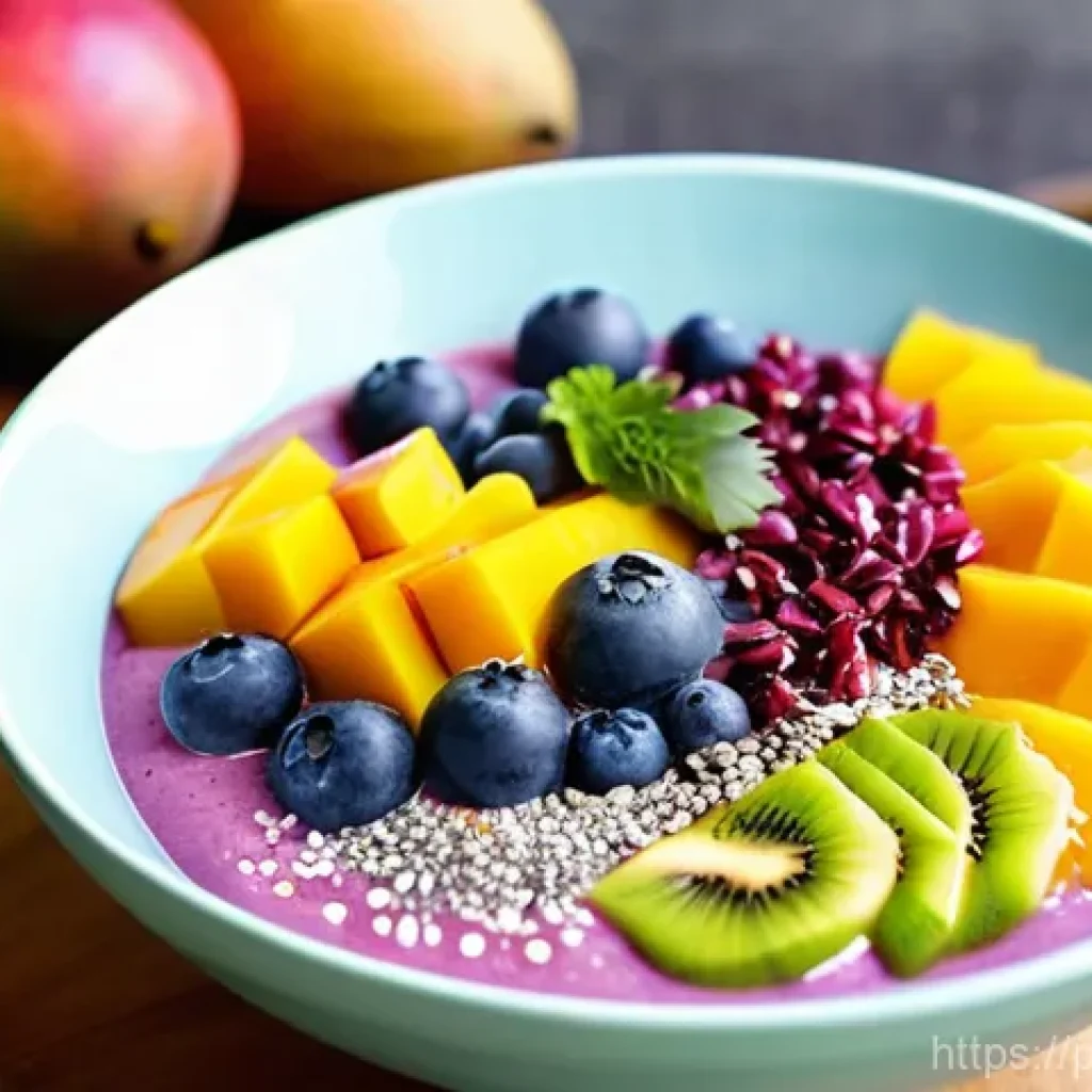 차가운 건강 디저트 만드는 법 - **Prompt 1: A Vibrant Tropical Smoothie Bowl for a Sunny Day**
"A beautifully styled, brightly l...